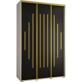 Předsíňová stěna Skříň 45 Canaris 12 180 bílá/černá/gold