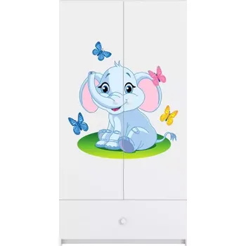 Ložnicová sestava Skříň Babydreams bílá - Slon