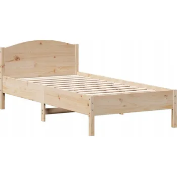 Postel Dřevěná borovicová postel 195,5 x 80,5 x 74,5 cm, neošetřená, bez matrace