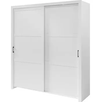 Předsíňová stěna Skříň Frama 185 bílá rukojeť černá