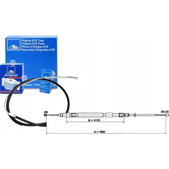 Lanko parkovací brzdy Lanko ruční brzdy ATE 24.3727-0236
