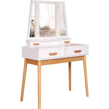 Toaletní stolek Toaletní stolek se stoličkou Sylvia 015 9514 barva bílá/přírodní