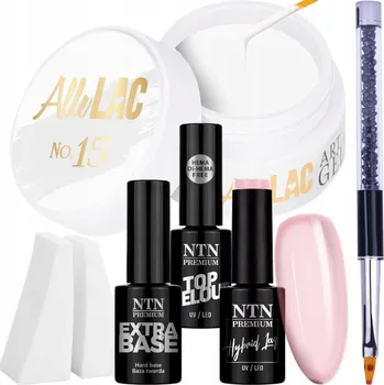 Lak na nehty Sada na nehty Babyboomer Mat 6v1 Gel Báze Lak Top Štěteček Houbičky