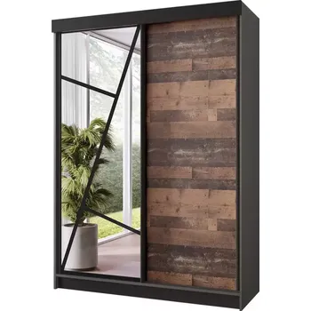 Kancelářská sestava Skříň Vena 138 graft antracyt + old style