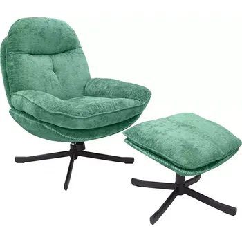 Sedací souprava Křeslo Karmen s podnožkou zelený