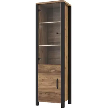 Vinotéka Vitrína Olin 5 2D appenzeller fichte/černá