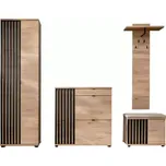 Předsíňová stěna Pedro IV HJZ PD4+P hickory jackson/černá