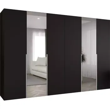 Předsíňová stěna Skříň Alicante II 300 černá/stříbrná