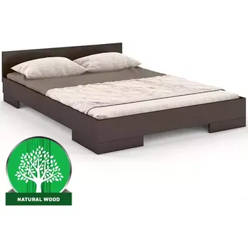 Postel Dřevěná buková postel Skandica Spectrum Nízký 90x200 Palisandr