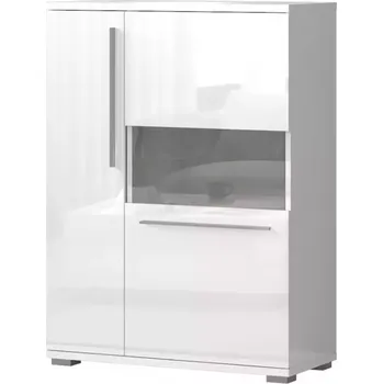 Obývací stěna Vitrína Piano V90-2KS/PN-70/KA/70 crystal white
