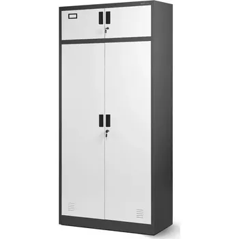 Kancelářská sestava Kancelářská skříň Borys kov antracit/bílá