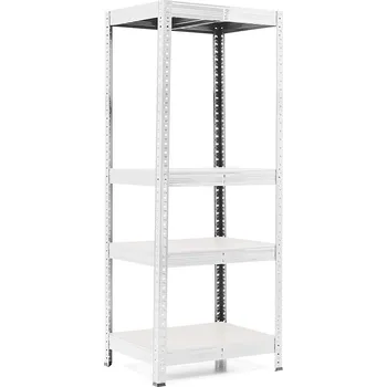 regál Policový regál Trestles RH 1200x600x500, nosnost 1400 kg, 4 police Barva: pozink, Provedení police: bílá MDF 5 mm