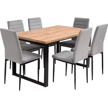 Jídelní set Jídelní set 1+6 Fatima wotan/černá