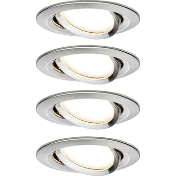 Bodové svítidlo Paulmann 4064161242200 Nova vestavné svítidlo, LED, LED, 6 W, železo (kartáčované), sada 4 ks