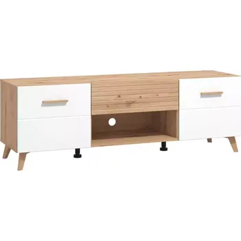 Obývací stěna Tv stolek Bretagna artisan/bílá 11012053