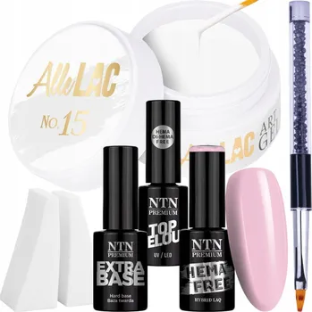 Lak na nehty Sada na nehty Babyboomer Mat 6v1 Gel Báze Lak Top Štěteček Houbičky