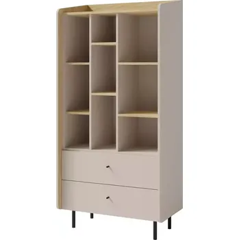 Obývací stěna Vitrína Alessio AE6 2S Béžová /Dub