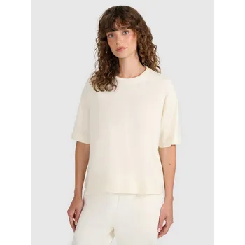 Pánská móda 4F Oversize tričko s krátkým rukávem 4F BÉŽOVÁ