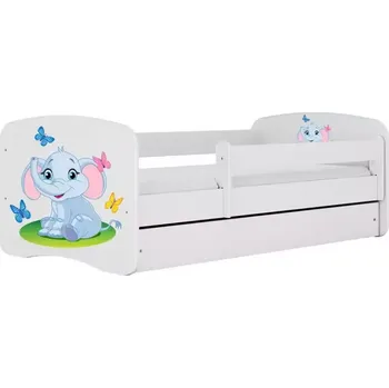 Ložnicová sestava Dětská postel Babydreams+SZ bílá 80x180 Slon