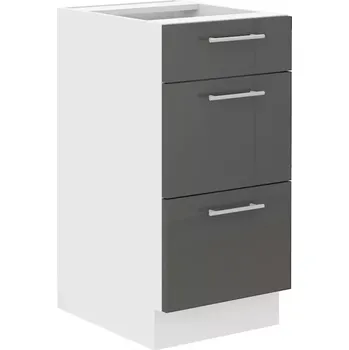 Kuchyňská Skříňka Lara 40d 3s Bb Mdf Šedá Lesk