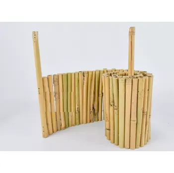 Zahradní obrubník Ohrazení záhonů bambusové 30 cm x 1 m 2x hrot 15 cm 16/20 mm