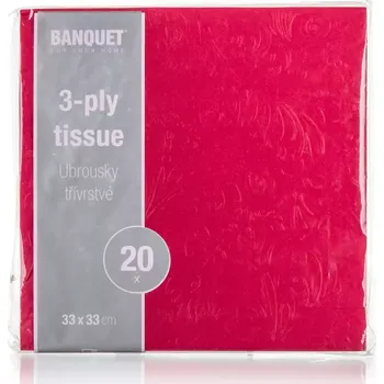 Papírový ubrousek Ubrousky papírové 33x33 cm 20 ks vínové 29251582