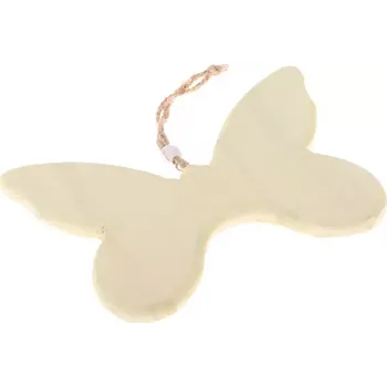 Koupelnový nábytek Dřevěný závěsný motýl žlutý MIN191036