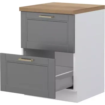 Kuchyňská skříňka Kuchyňská Skříňka Tara R-60-2mbox/4 2s graphite mat