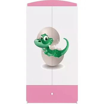 Ložnicová sestava Skříň Babydreams růžová - Dinosaurus