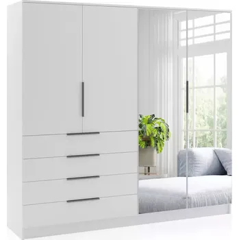 Kancelářská sestava Skříň Bogota 200 bílá+rukojeť černá