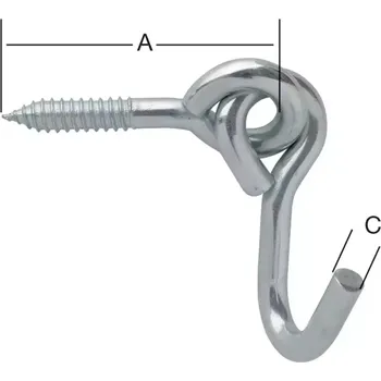 Houpací síť Hák houpací síť s vrutem zn