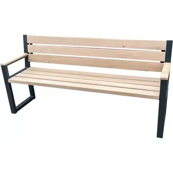 Zahradní lavice Zahradní lavička Moderní s opěradlem a područkami, natur