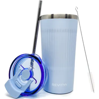 Vodní sport REVITY Termohrnek s brčkem 600 ml MODRÁ