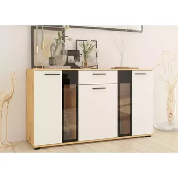 Ložnicová sestava Komoda Salsa 140cm Bílý/Dub Artisan