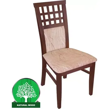 Jídelní set BAUMAX - Židle 55 Tmavý Ořech Tap. Etna15 - dřevo, tmavý ořech