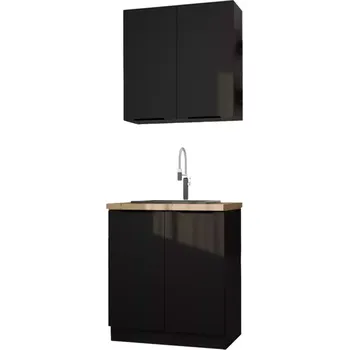 Kuchyňská linka Kuchyňská linka Siena černá mat 80cm bez pracovní desky