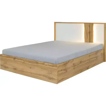 Ložnicová sestava Postel Wood Bez Úložného Prostoru 160cm Bílá/Wotan