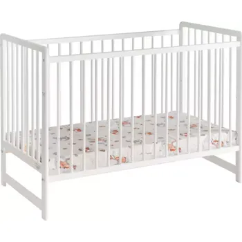 Postel Dětská Postýlka Cypi Ii + Materace Bílý