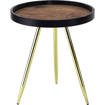 Obývací stěna Odkládací stolek GC7549 43x43x48 mosaz/černá/antik