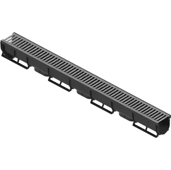 Odvodňovací žlab Plastový odvodňovací žlab EASY1, pozinkovaný rošt 9x9x100 cm