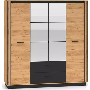 Ložnicová sestava Skříň Urso 01 dub craft zlatá/černá