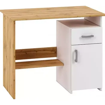 Kancelářská sestava Psací Stůl Miu01 dub wotan/bílý