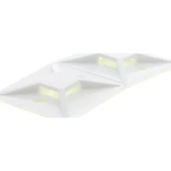 Organizace kabelů Držák kabelových stahovacích pásek pro 10mm široké pásky 37.7mm 37,7 mm barva Bílá samolepicí HellermannTyton