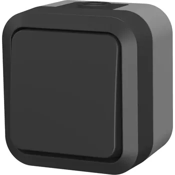 vypínač Vypínač zvonkový na omítku Aqua Pro IP55 vodotěsný šedý