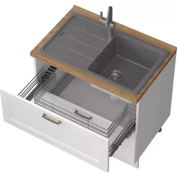 Kuchyňská skříňka Kuchyňská Skříňka Tara R-90-2mz/4 White Mat