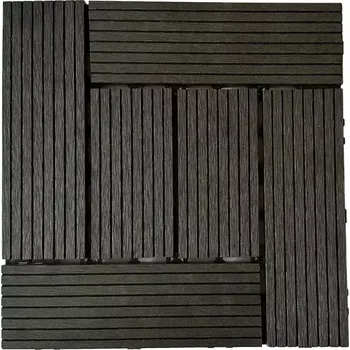 Terasové prkno Terasová dlaždice WPC antracit 300X300