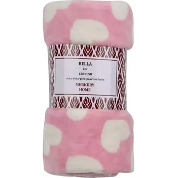 Dětská deka Deka Bella 37 Růžová/Ecru 120x150
