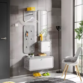 Předsíňová stěna Předsíňová Stěna Wally IV 80cm Atelier/Bílý