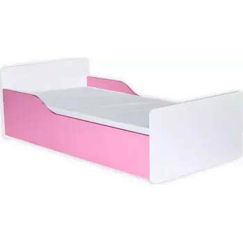 Ložnicová sestava Postel s matrací BB08 bílá+růžová
