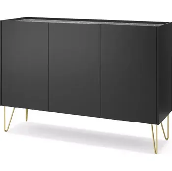 Kancelářská sestava Komoda Harmony K144 černá grafit/marmur black